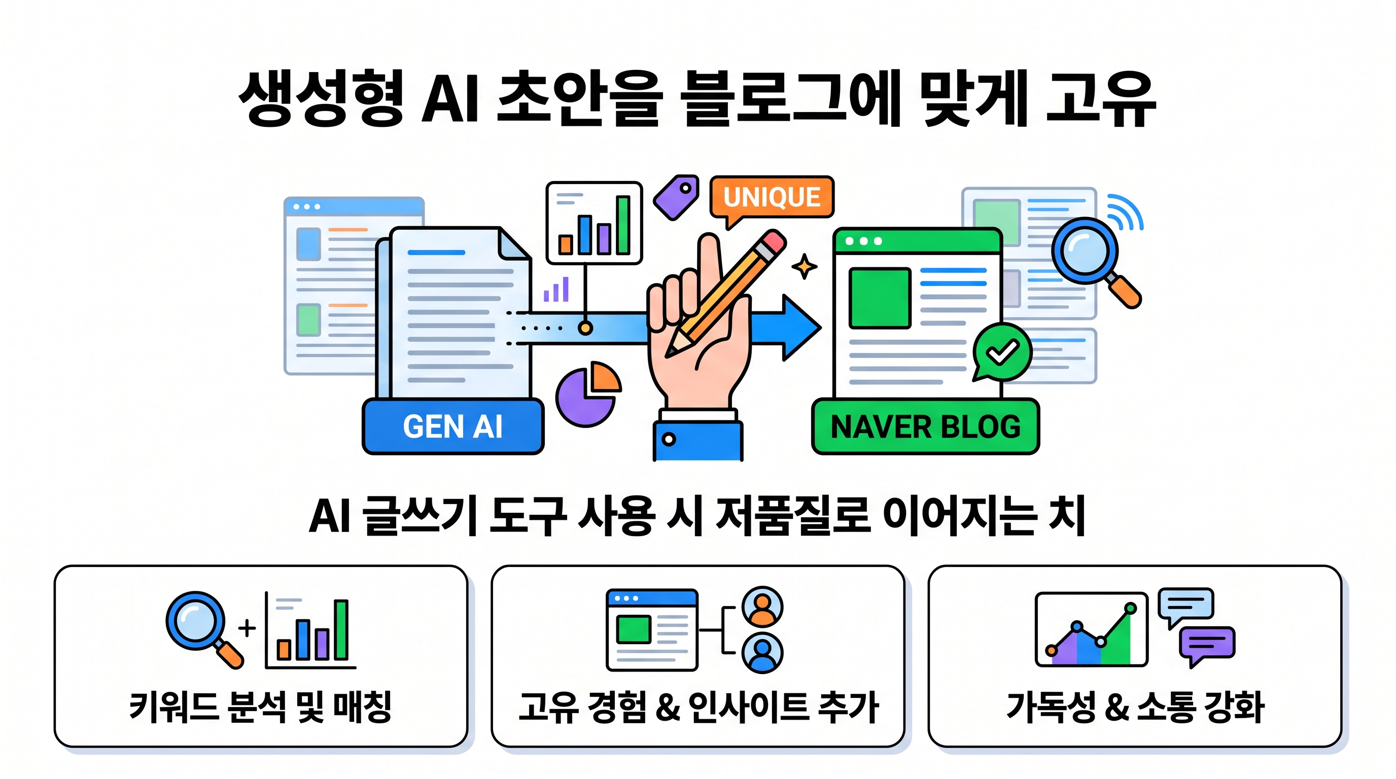 생성형 AI 초안을 블로그에 맞게 고유 경험과 실무 데이터로 편집하는 예시