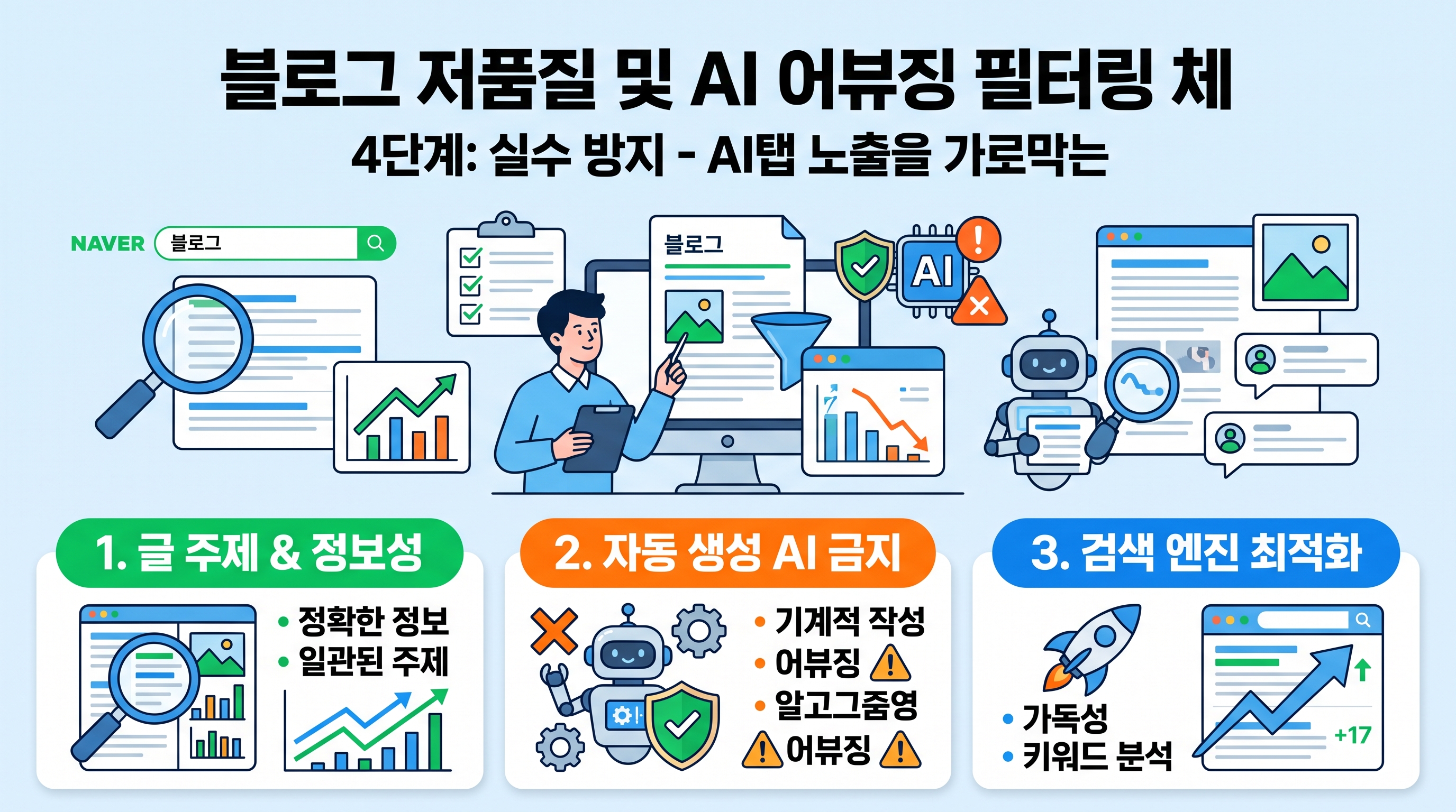 블로그 저품질 및 AI 어뷰징 필터링 체크리스트