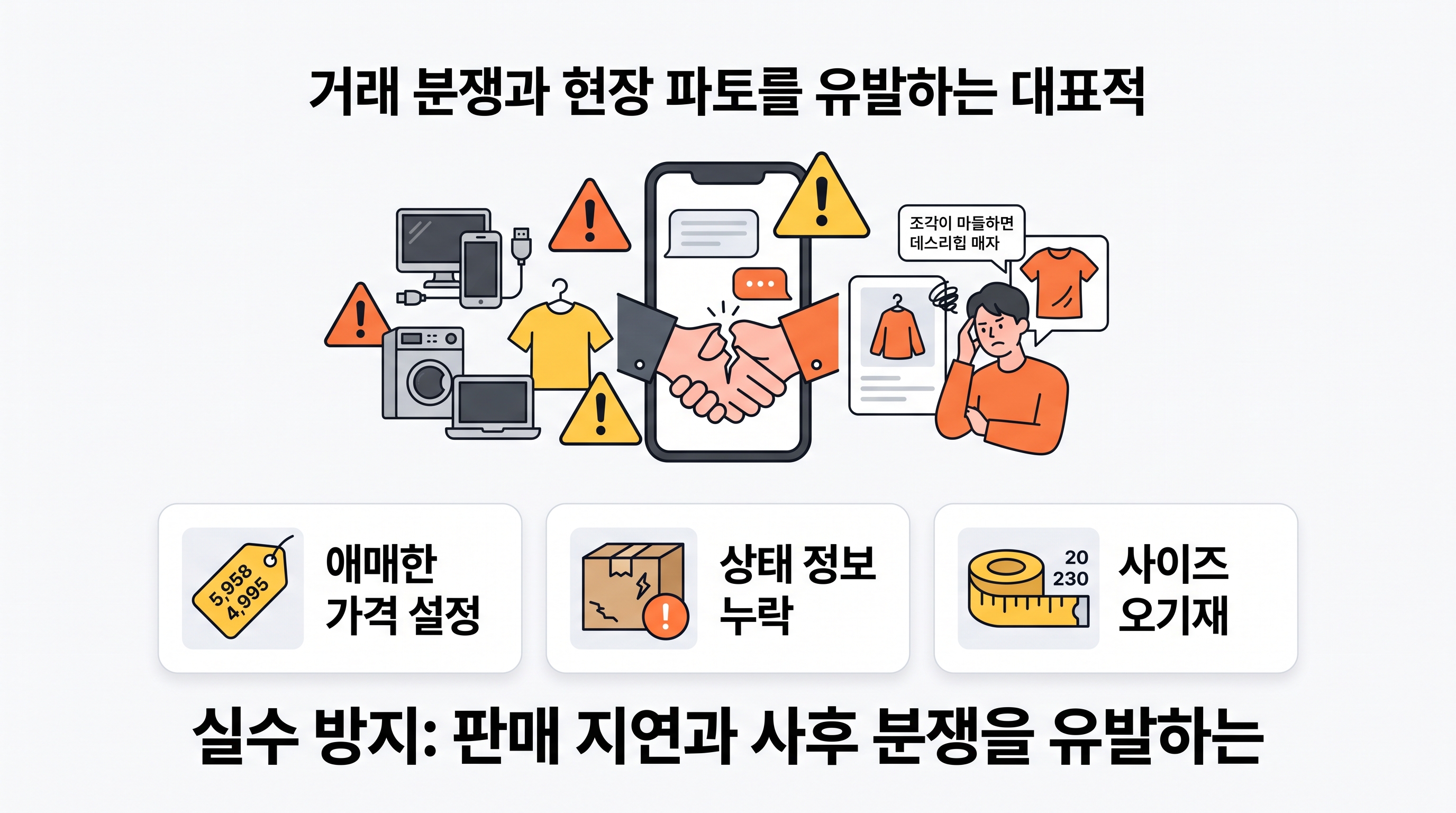 거래 분쟁과 현장 파토를 유발하는 대표적인 상세설명 오류 유형