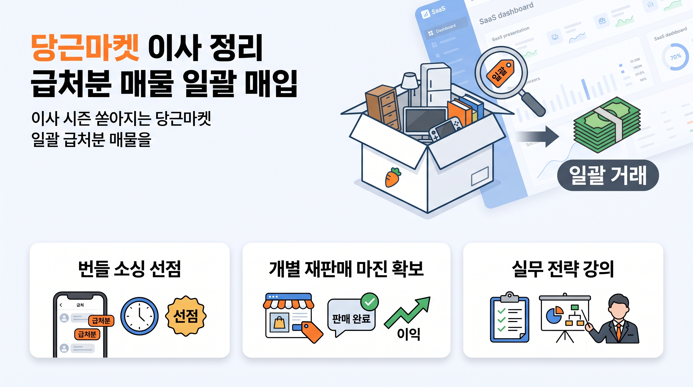 당근마켓 이사 정리 급처분 가전과 소품을 차량에 싣고 일괄 매입하는 현장 모습